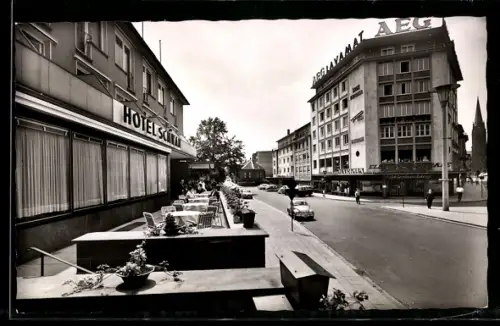 AK Kaiserslautern /Pfalz, Richard-Wagner-Strasse, Hotel Schwan, AEG-Gebäude