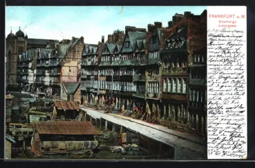 AK Frankfurt a. M., Ehemalige Judengasse mit Synagoge