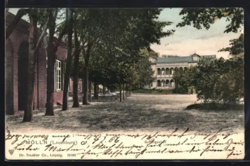 AK Mölln /Lauenburg, Hotel Schützenhof mit Strassenpartie