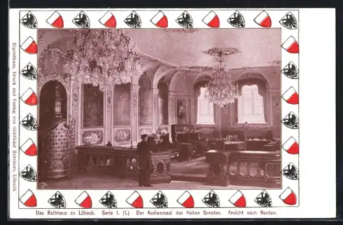 AK Lübeck, Rathaus, Audienzsaal, Wappen