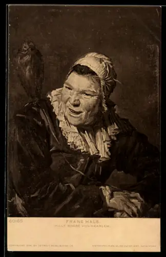 AK Hille Bobbe von Haarlem, Portrait mit Eule
