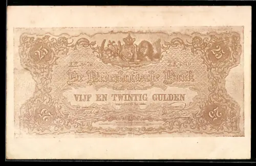 AK Niederländischer Geldschein im Wert von 25 Gulden