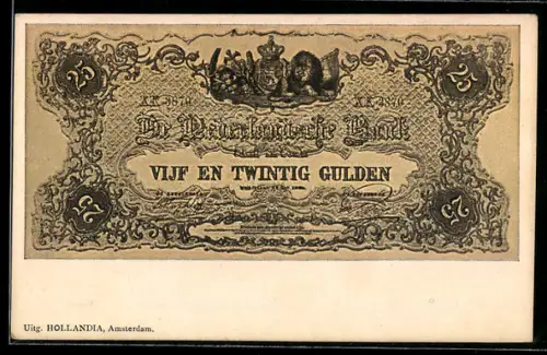 AK Vijf en Twintig Gulden, De Nederlandsche Bank