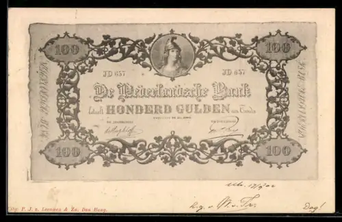 AK De Nederlandsche Bank betaalt aan Toonder Hondert Gulden, Geldschein