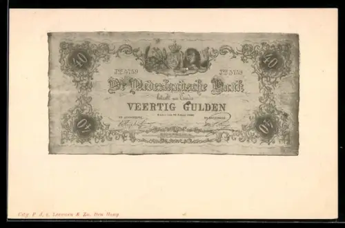 AK De Nederlandsche Bank, Veertig Gulden, Banknote