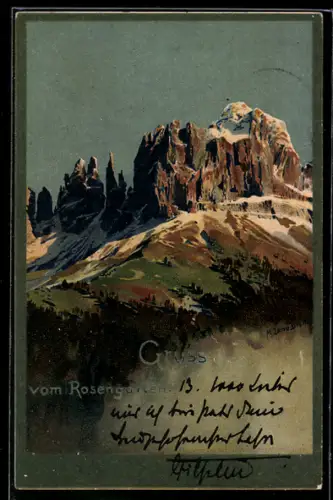 AK Rosengarten, Panorama vom Rosengarten