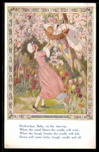 Künstler-AK Margaret W. Tarrant: Rock-a-bye baby on the tree top...