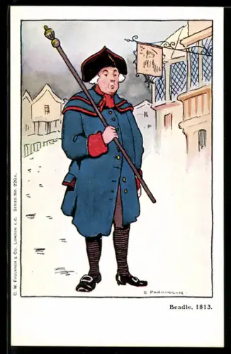 Künstler-AK Ethel Parkinson: Stadtwächter auf Rundgang