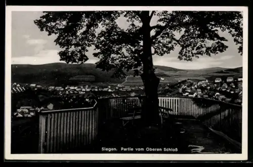 AK Siegen, Ortsansicht vom Oberen Schloss