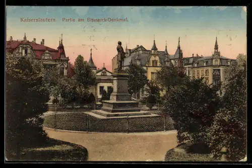 AK Kaiserslautern, Partie am Bismarck-Denkmal