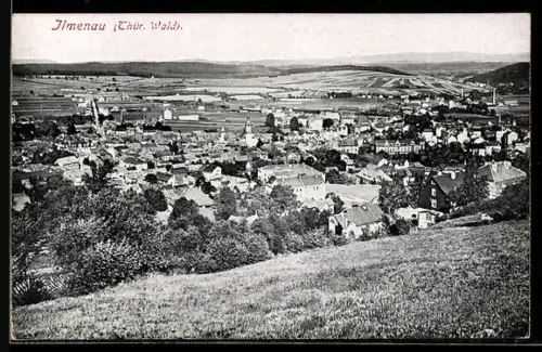 AK Ilmenau /Thür. Wald, Ortsansicht mit Fernblick