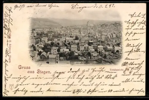 AK Siegen, Totalansicht von oben