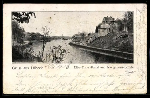 AK Lübeck, Elbe-Trave-Kanal, Navigations-Schule