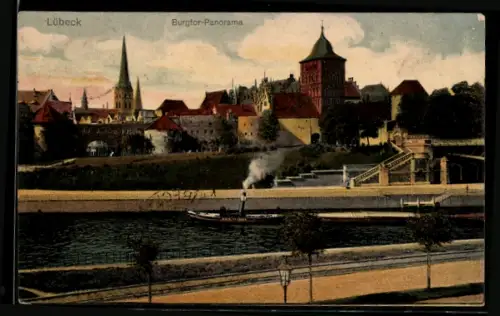 AK Lübeck, Burgtor-Panorama