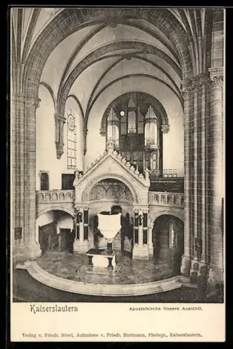 AK Kaiserslautern, Apostelkirche, innere Ansicht