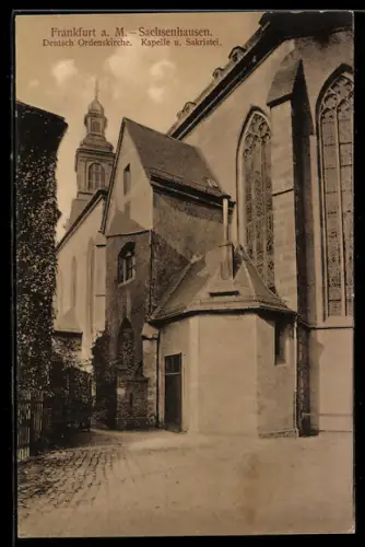 AK Frankfurt a. M.-Sachsenhausen, Deutsch Ordenskirche, Kapelle, Sakristei