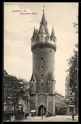 AK Frankfurt a. M., Partie am Eschenheimer Turm
