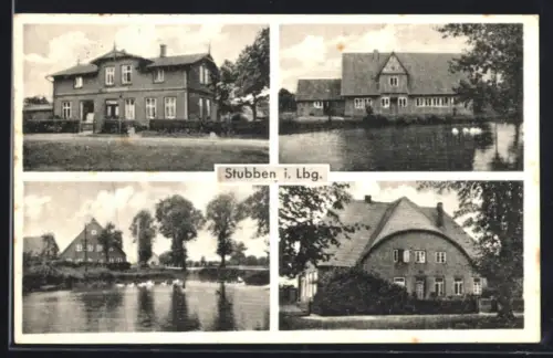 AK Stubben i. Lbg., Uferpartie, Gebäudeansichten