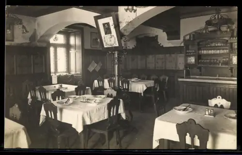 AK Graz, Restaurant Heinrich Egger`s Tiroler Weinstube, Innenansicht