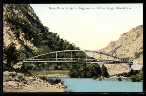AK Bosnien, Bahn Sarajevo-Ostgrenze, Drinabrücke