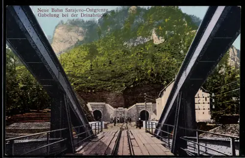 AK Sarajevo, Neue Bahn Sarajevo-Ostgrenze, Gabelung bei der Drinabrücke