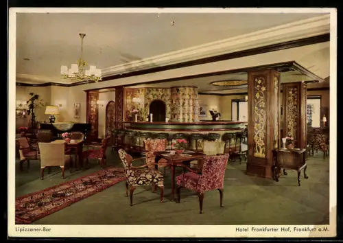 AK Frankfurt a. M., Hotel Frankfurter Hof, Lipizzaner-Bar