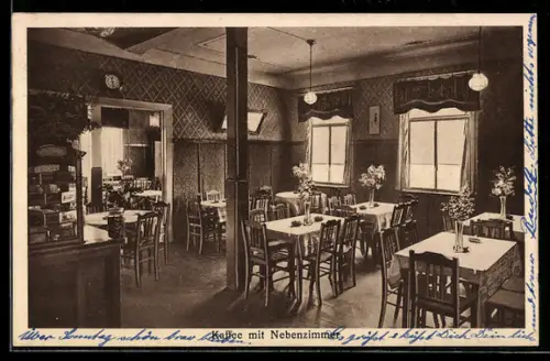 AK Otterbach, Kaffee-Restaurant Lampertsmühle, Inh. Jean Marschall, Nebenzimmer