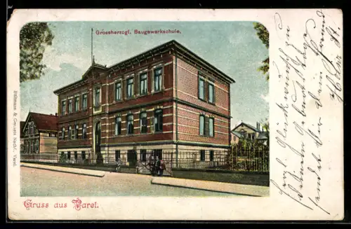 Lithographie Varel, Grossherzogl. Baugewerkschule