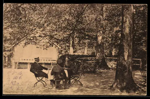 AK Varel, Kaffeehaus bei Varel, Inh. Carl Wiemken, Gartenansicht