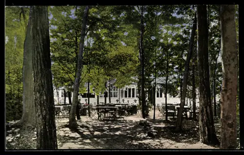 AK Mühlenteich i. Oldenburg, Kurhaus Mühlenteich, Gartenwirtschaft, Besitzer G. Rudolf