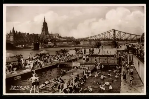 AK Frankfurt a. M., Bäder am Eis. Steg