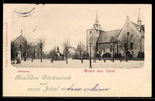 AK Varel, Schlossplatz, Kirche