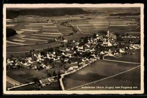 AK Aichstetten /Württ. Allgäu, Teilansicht, Fliegeraufnahme