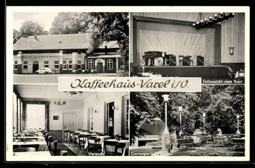 AK Varel i. O., Kaffeehaus, Veranda, Gartenpartie, Inh. Max Schulze