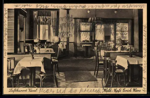 AK Varel, Wald-Café Erich Weers, Innenansicht