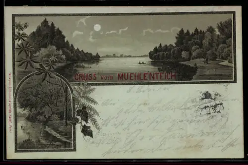Mondschein-Lithographie Varel, Mühlenteich