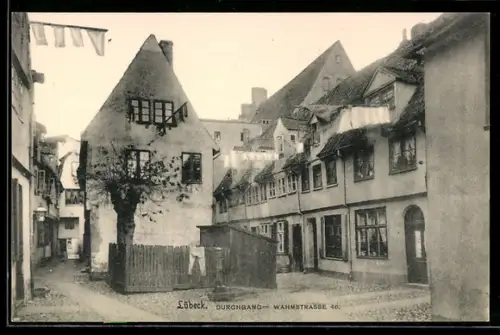AK Lübeck, Durchgang, Wahmstrasse 46
