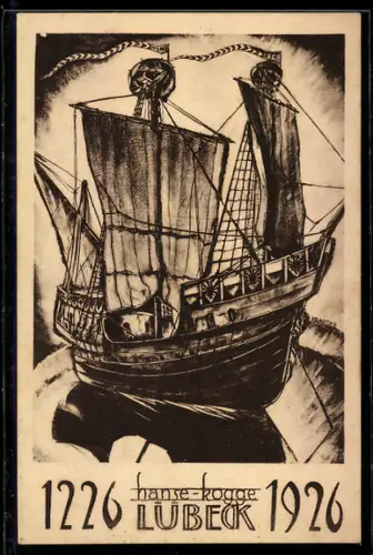 AK Lübeck, Ausstellung Hanse-Kogge Lübeck 1926