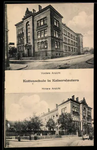 AK Kaiserslautern, Kottenschule, Vordere und hintere Ansicht