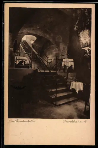 AK Frankfurt a. M., Gasthaus Der Brückenkeller, Bes. K. Allinger, Schützenstrasse 6