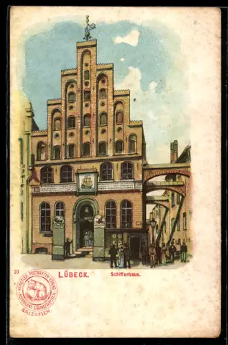 Lithographie Lübeck, Schifferhaus