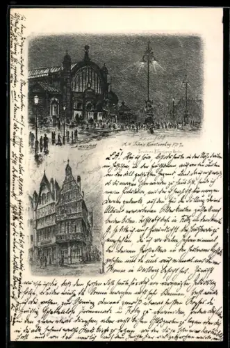 AK Frankfurt a. M., Hauptbahnhof, Römer