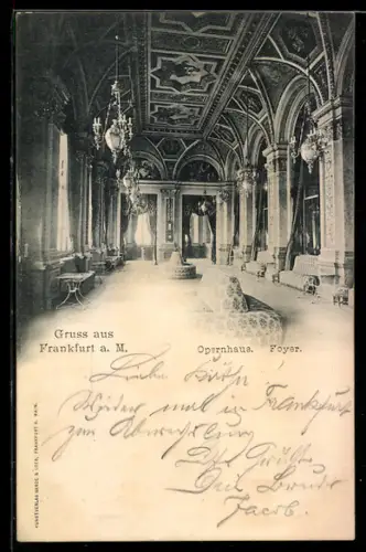 AK Frankfurt a. M., Opernhaus, Foyer