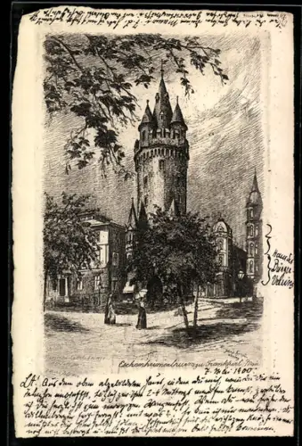 AK Frankfurt am Main, Eschenheimer Turm