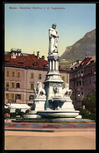 AK Bozen, Denkmal Walther von der Vogelweide