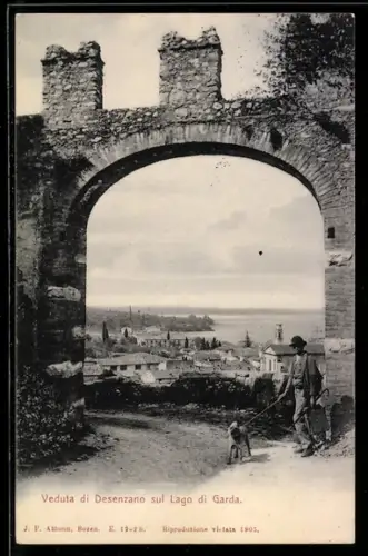 AK Desenzano, Blick auf den Ort am Gardasee