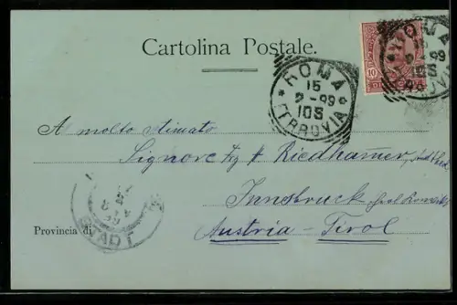 Mondschein-AK Roma, Via Appia vecchia