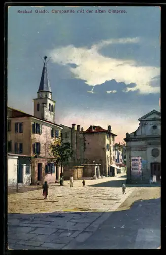 AK Grado, Campanile mit der alten Cisterne