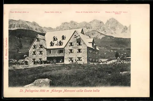 AK St. Pellegrino, Albergo Monzoni colla Costa bella