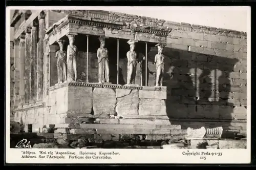 AK Athènes, l`Acropole, Portique des Caryatides